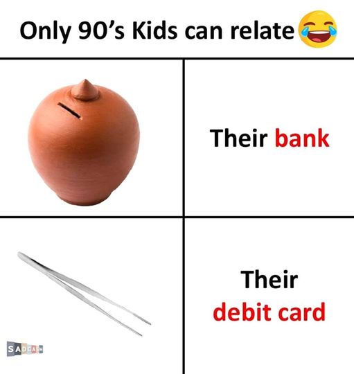 90,s Kids Their Bank & Debit Card