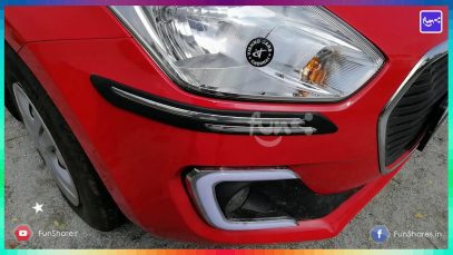 Rubber car bumper protector guard with chrome finish installation